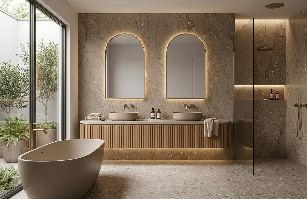 Opulent Grey Bahtroom